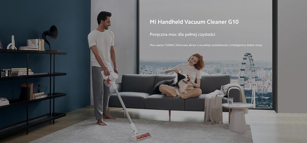 Odkurzacz Xiaomi Mi Handheld Vacuum Cleaner G10 w czasie użycia