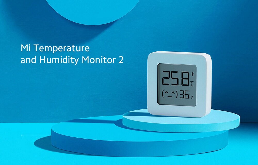 Czujnik temperatury i wilgotności Xiaomi Mi Temperature and Humidity Monitor 2 od prawej