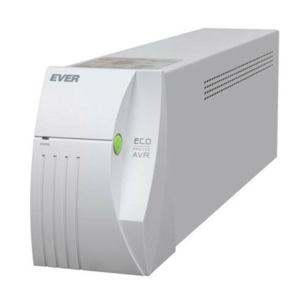 Zasilacz UPS Ever Eco Pro 1200 AVR CDS po skosie na białym tle