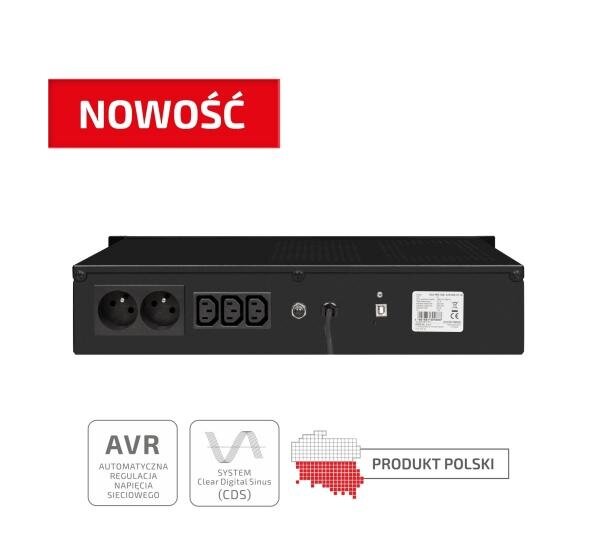 Zasilacz awaryjny UPS Ever ECO Pro 1200VA W/EAVRRM-001K20/00 widok od tyłu