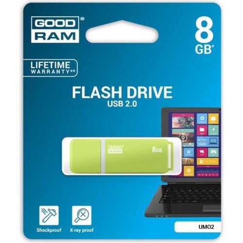 GOODRAM UMO2 8GB USB 2.0 Green