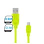 Kabel USB 2.0 eXc WHIPPY USB A(M) - micro USB B(M) 5-pin, 0,9m, zielony