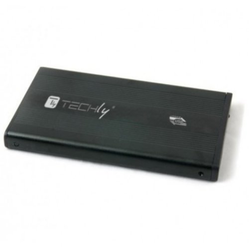 Obudowa na dysk HDD/SSD Techly, SATA 2.5", USB 3.0, aluminiowa, czarna