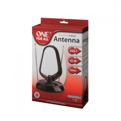 One For All Antena wewnętrzna OFA wzmocnienie 42db Kolor: czarny