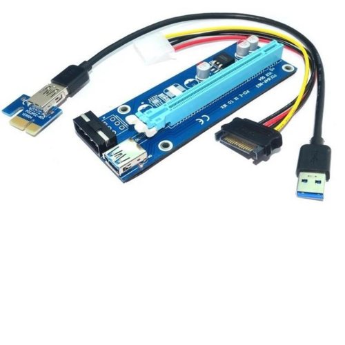 Qoltec Riser PCi-E 1x-16x | USB 3.0 | SATA/IDE/MOLEX 4pin