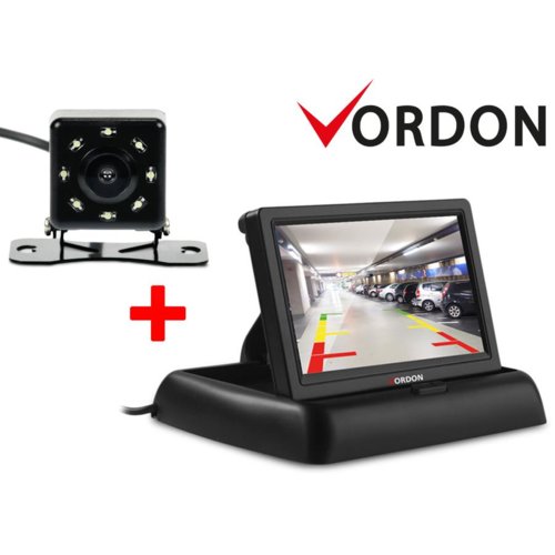 Kamera cofania Vordon 8IRPL i Monitor kamery cofania Vordon CR-43