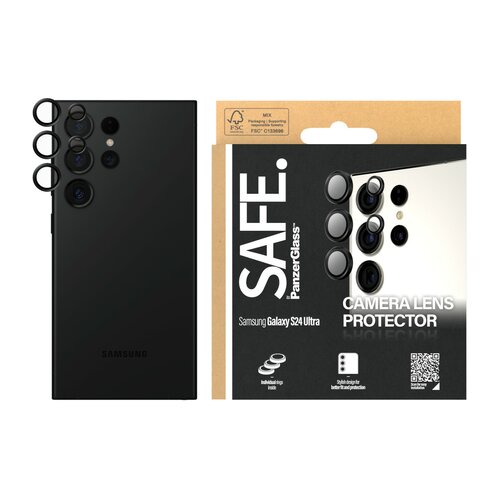 Szkło ochronne na obiektyw PanzerGlass SAFE Samsung Galaxy S24 Ultra Czarne