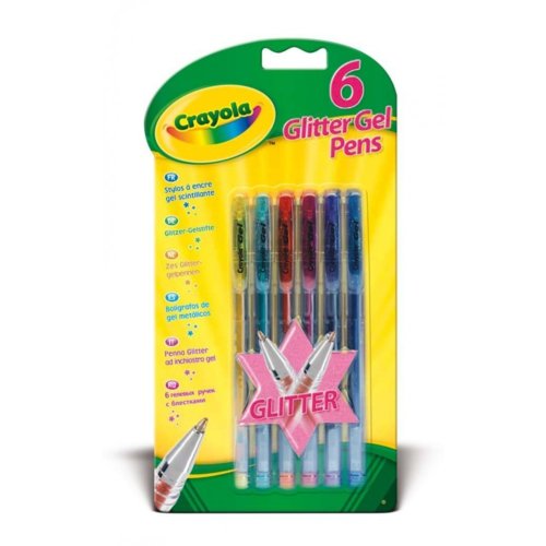 Crayola Długopisy żelowe brokatowe 6 sztuk
