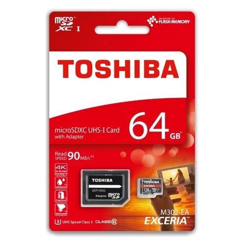 Toshiba microSD 64GB M302 UHS-I U3 with Adapter