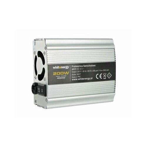 Whitenergy Bateria Car Inverter DC 24V-AC 230V 200W z USB