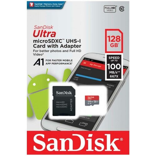 SANDISK microSDXC 120GB ULTRA 98MB/s C/10 UHS-I+ada