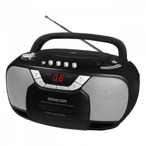Sencor Przenośny radiomagnetofon stereo z odtwarzaczem CD SPT 207