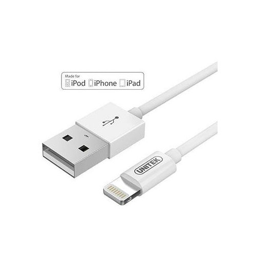 Kabel USB - lightning Unitek Y-C499WH 100cm, biały, iPod, iPhone, iPad