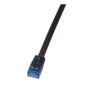 LogiLink Patch Cable płaski CAT5e U-UTP, 0,50m, czarny