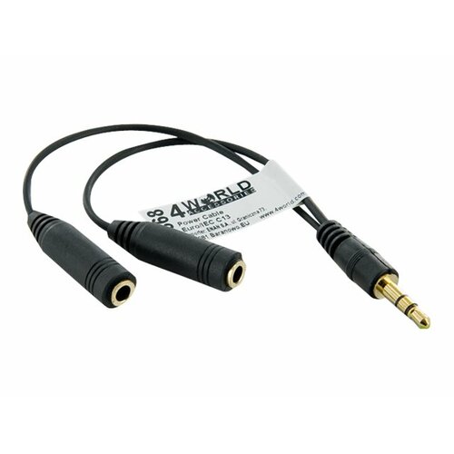 4world Adapter audio 1na2 minijack 3,5mm OEM