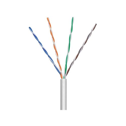 Kabel instalacyjny 100% miedź TechlyPro skrętka Cat5e UTP 4x2 linka 305m, szary ITP6-UTP-IC 