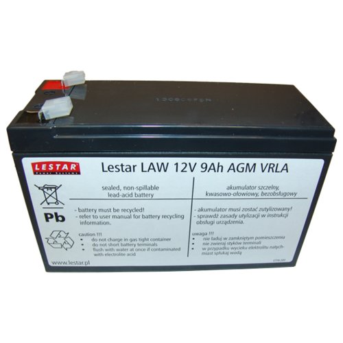 Żelowy akumulator wymienny Lestar LAWu 12V 9Ah AGM VRLA