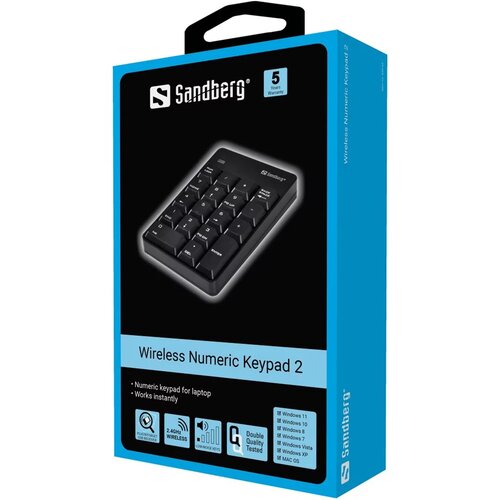 Bezprzewodowa klawiatura numeryczna Sandberg 630-05 czarna