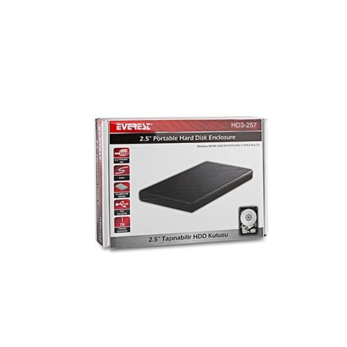 EVEREST Obudowa HD3-257 2.5" Usb 3.0 SATA Metal LED Black