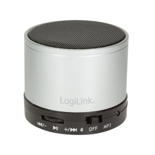 LogiLink Bezprzewodowy głośnik bluetooth z MP3, srebrny