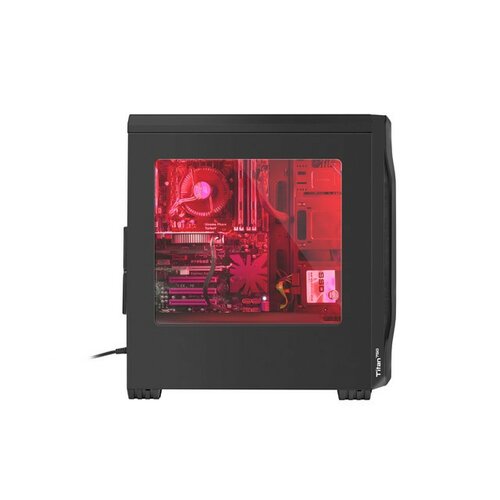NATEC Obudowa Genesis Titan 750 USB 3.0 z oknem czerwone podświetlenie