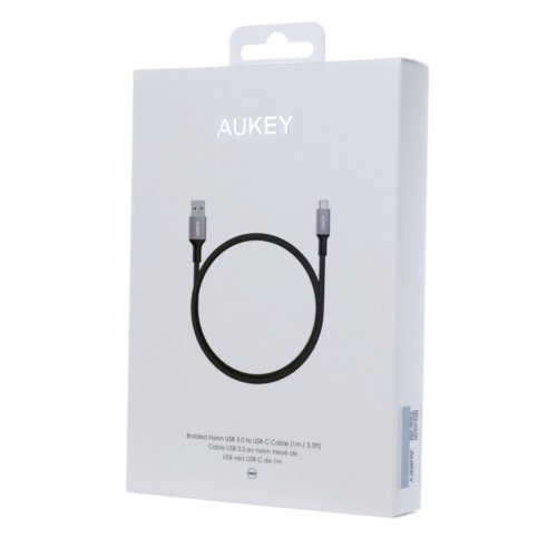 AUKEY CB-CD2 nylonowy szybki kabel Quick Charge USB C-USB 3.0 | 1m | 5 Gbps