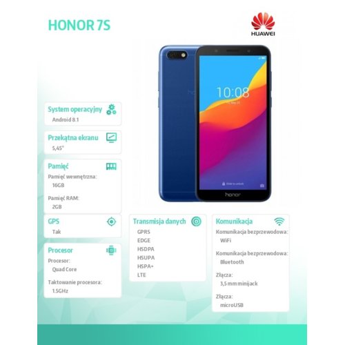 Huawei HONOR 7S Dual SIM niebieski