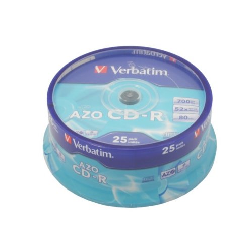 Verbatim CD-R 52x 700MB 25P CB Azo 43352