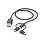 Kabel USB Hama Micro USB, Typ-C/Lightning 1,5m