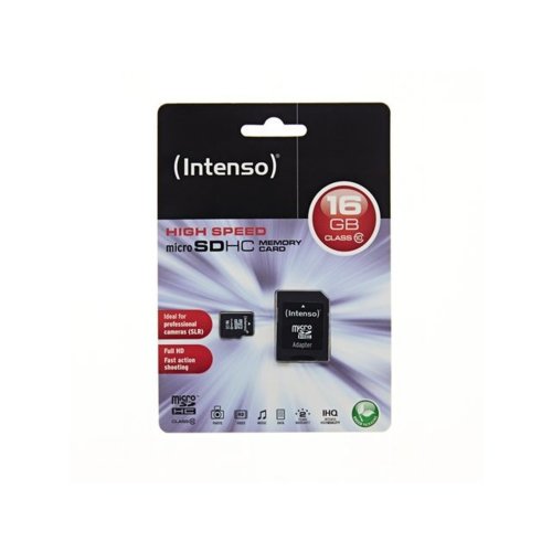 Karta pamięci microSDHC Intenso 16 GB Class 10 + adapter