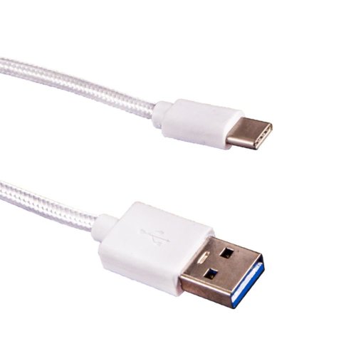 Kabel USB Esperanza 3.0 typ C, 1,0 m, oplot biały