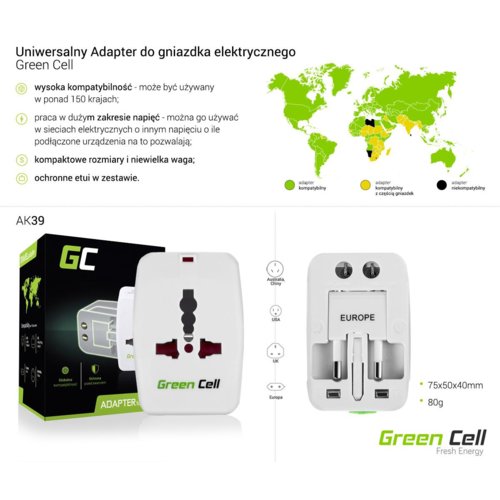 Adapter do gniazdka elektrycznego Green Cell