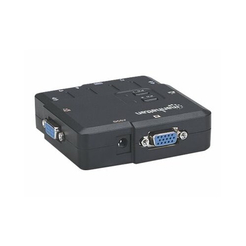 Przełącznik KVM Manhattan 2-portowy USB, Audio IDATA IVIEW-U2L 
