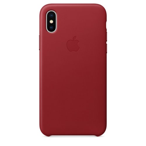 Apple iPhone X Leather Case - (PRODUCT)RED