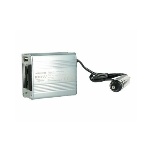 Whitenergy Bateria Car Inverter DC 12V-AC 230V 100W+USB