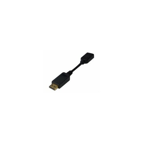 ASSMANN Kabel adapter Displayport 1.1a z zatrzaskiem Typ DP/HDMI A  M/Ż czarny 0,15m