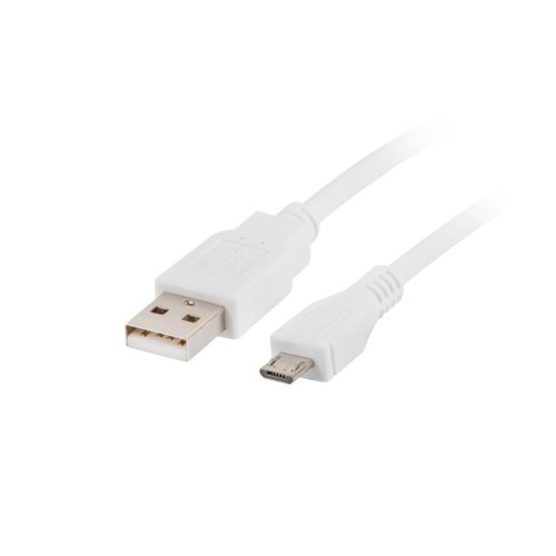 LANBERG Kabel USB 2.0 micro AM-MBM5P 1M biały