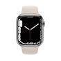 Apple Watch Series 7 GPS + Cellular 45mm Silver Stainless Steel Case with Starlight Sport Band - Regular