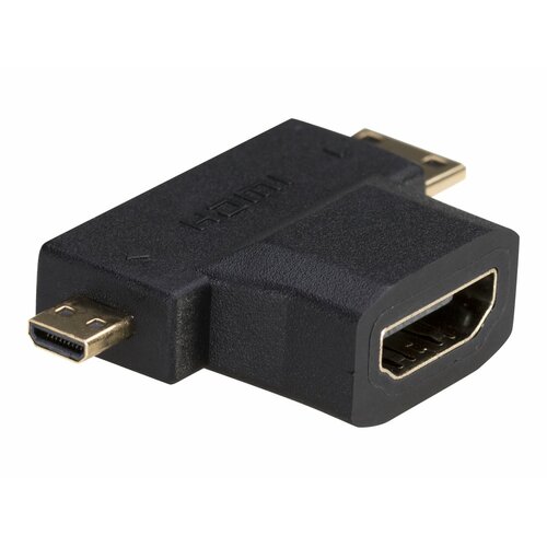 Adapter cyfrowy Akyga AK-AD-23 HDMI - miniHDMI+microHDMI F-M