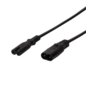 Przedłużacz kabla zasilającego LogiLink CP129 IEC C8 > C7 czarny 2m