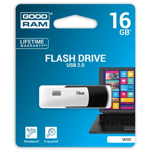 Goodram Flashdrive Black&White 16GB USB 2.0 czarno-biały