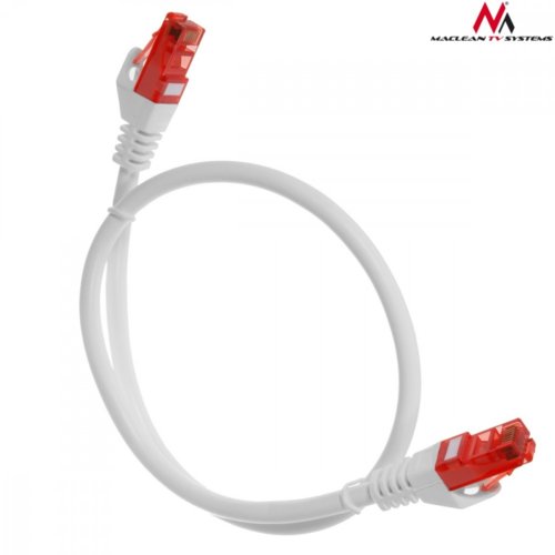 Maclean Kabel patchcord cat6 0,5m biały MCTV-300W