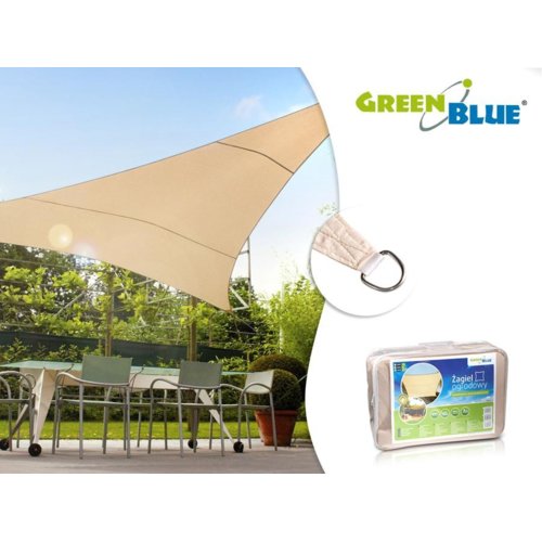 GreenBlue Żagiel ogrodowy UV 5m trójkąt kremowy GB502