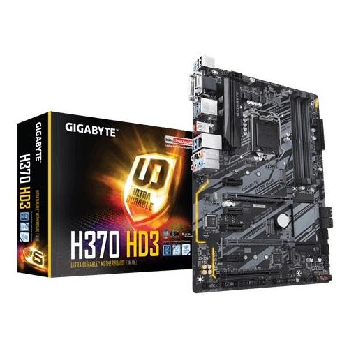 Płyta Gigabyte H370 HD3/H370/DDR4/SATA3/M.2/USB3.0/PCIe3.0/s.1151/ATX