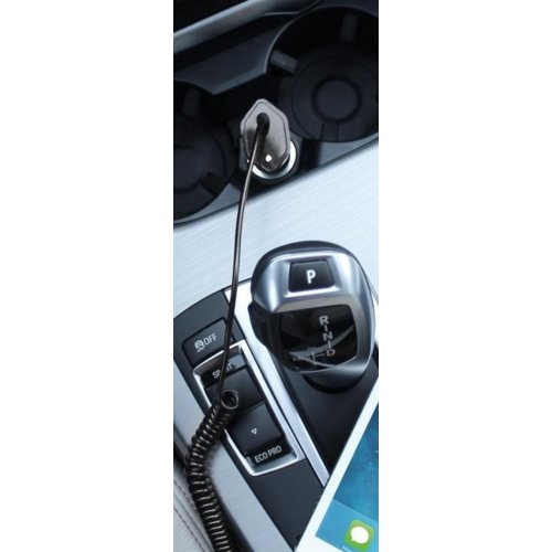 PURO Car Fast Charger - Ładowarka samochodowa Apple 2.4A złącze Lightning MFi (biały)