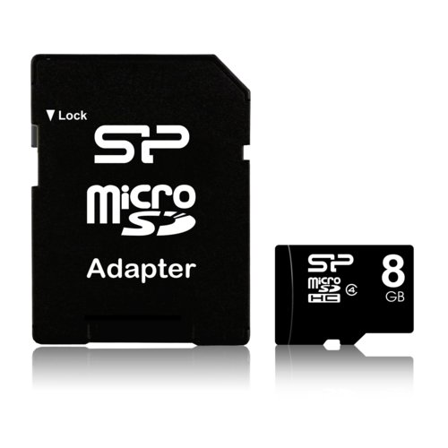 Silicon Power microSDHC 8GB CLASS 4 + adapter