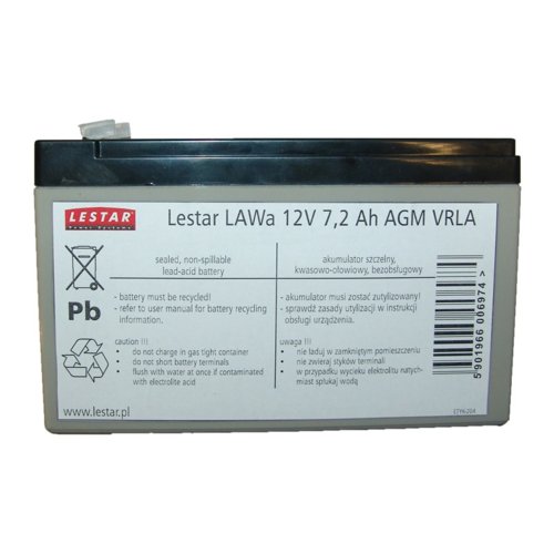 Lestar Akumulator wymienny LAWa 12V 7,2Ah AGM VRLA