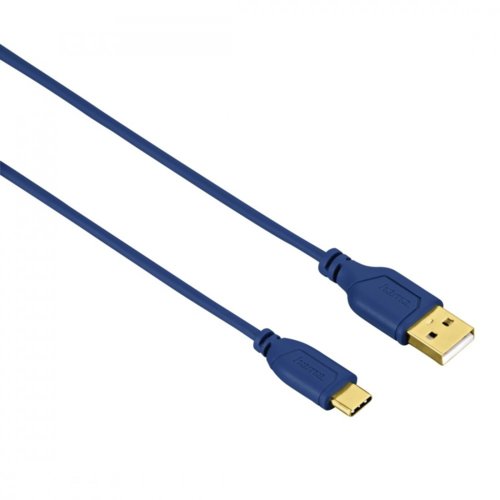 Hama KABEL USB-C - USB 2.0 A FLEXI-SLIM 0.75 M NIEBIESKI