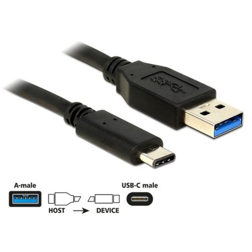 Kabel USB  Delock USB type-C(M) -> USB(M) 3.1 1m