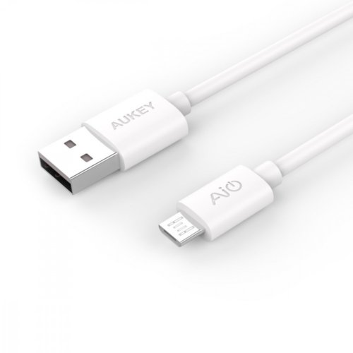 AUKEY CB-D10 White zestaw 3 szt. szybkich kabli Quick Charge micro USB-USB | 3x1.2m | 5A | 480 Mbps